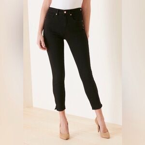 Good American good waist crop Black jeans size 6